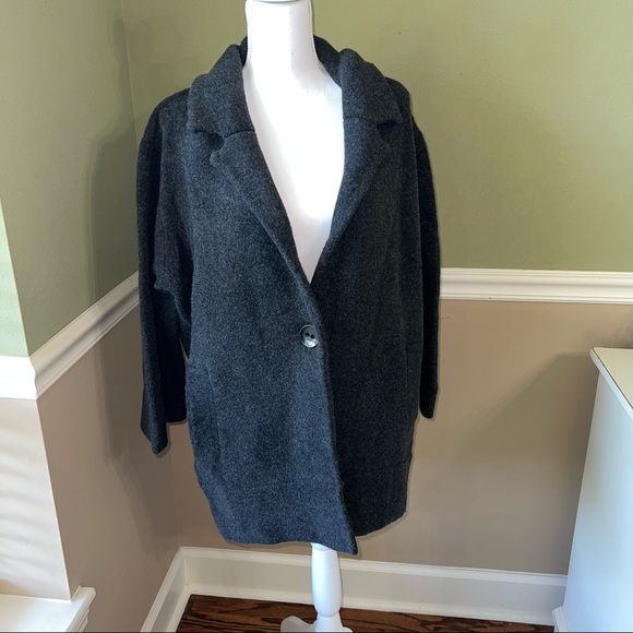 NWT Anthropologie Moth coat in deep grey - Picture 4 of 15